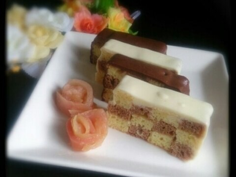 バター不使用 2色のサンセバスチャンケーキ レシピ 作り方 By ユリmama 楽天レシピ